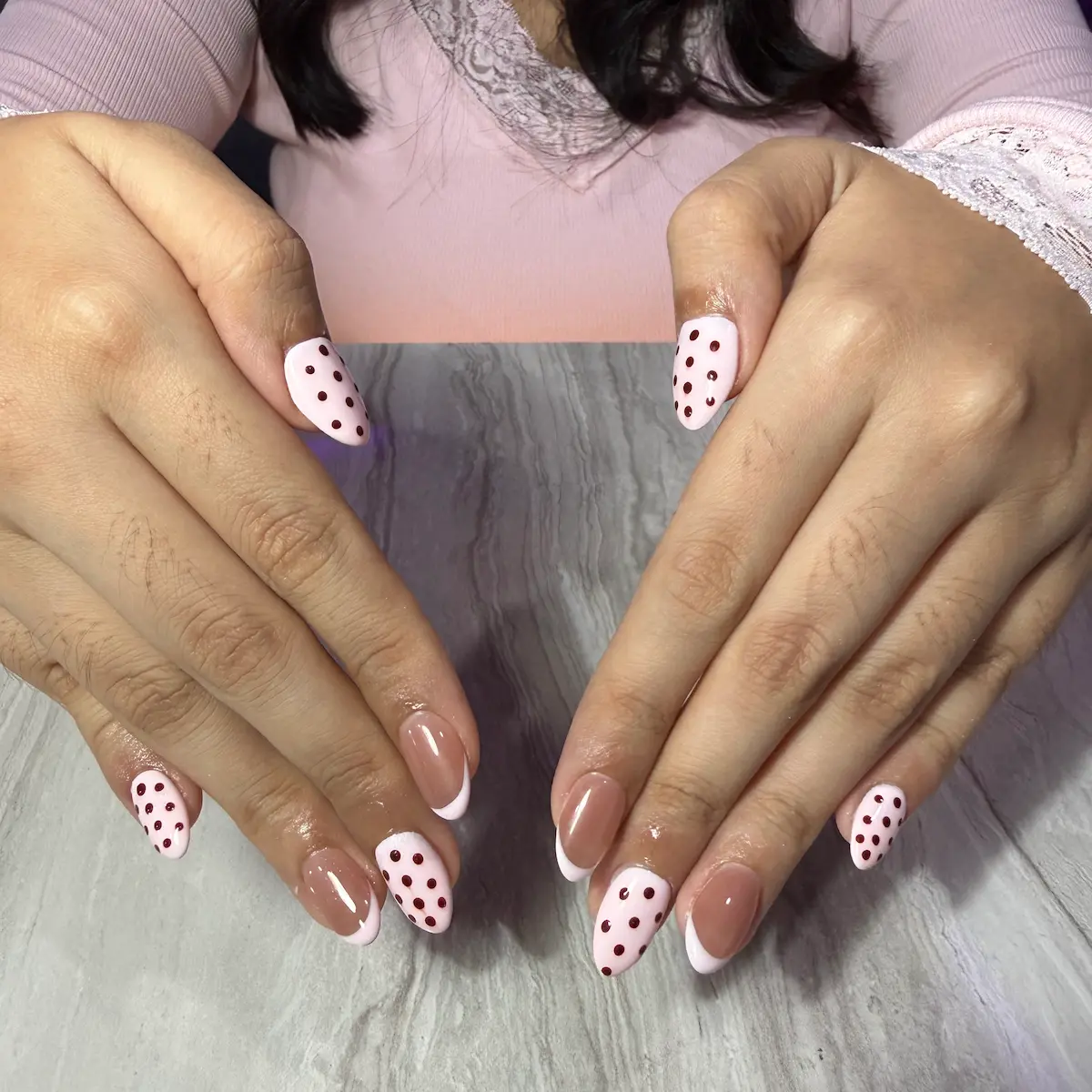 Hasil nail art Purple Beauté
